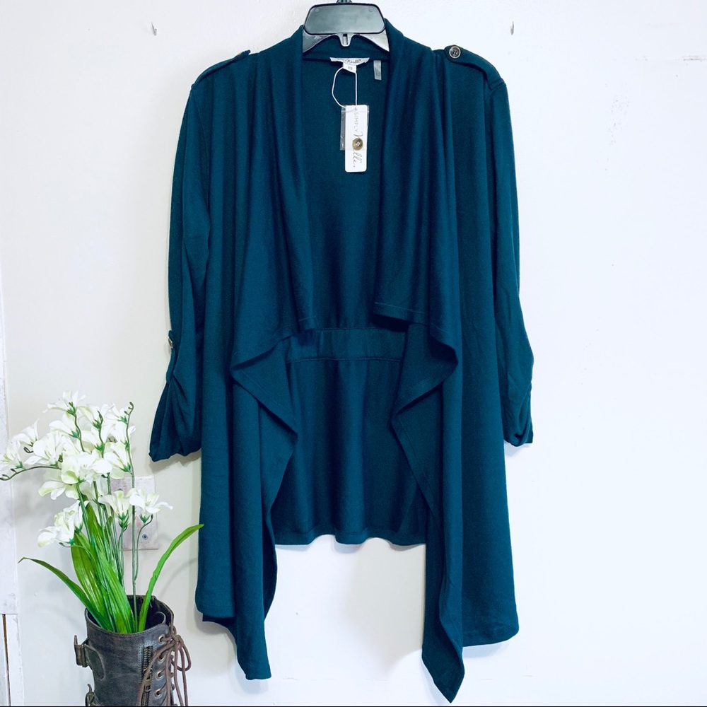 Simply Noelle Teal Open Front Cardigan | NWT - S/M